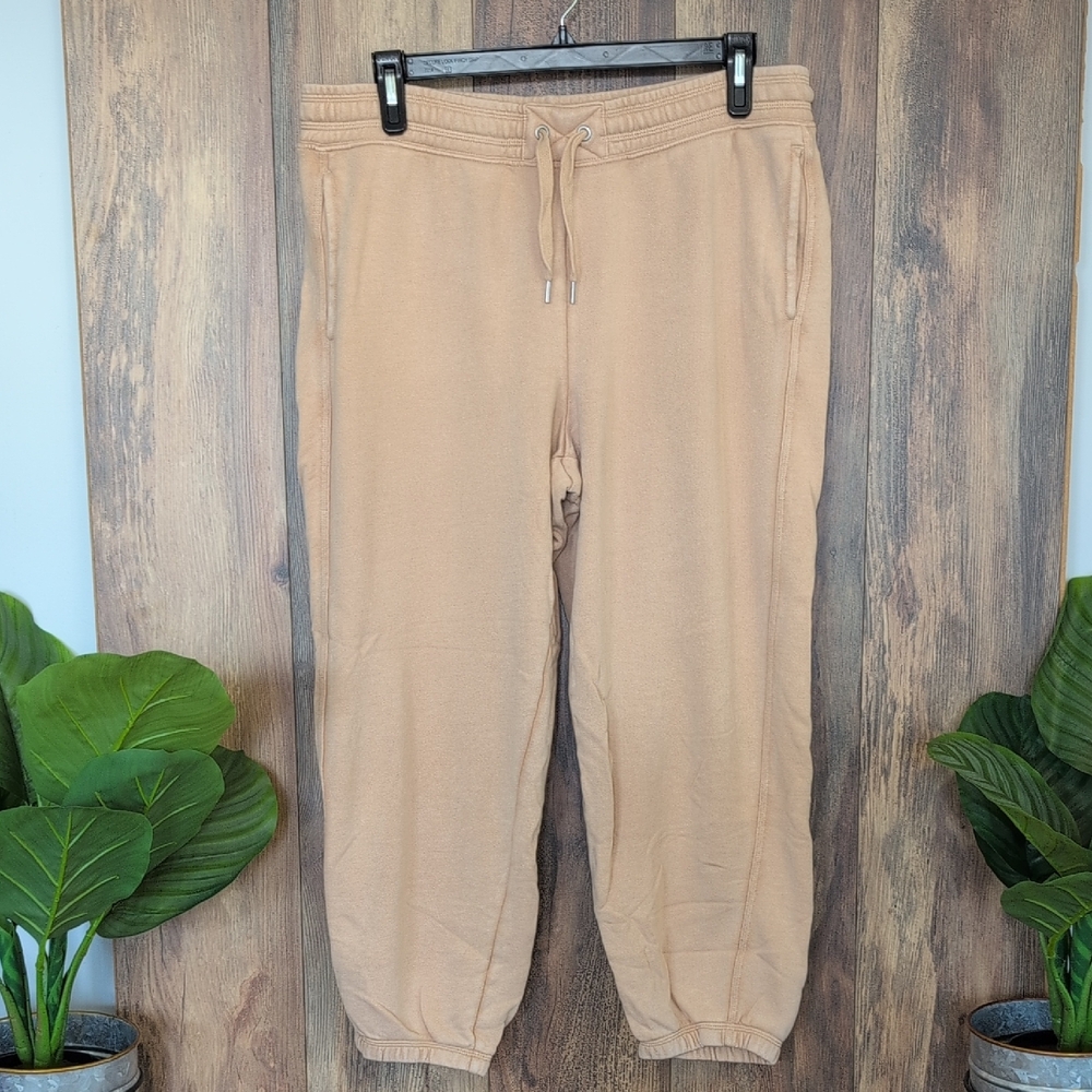 Aerie Tan Stretch Waist Lounge Pants Jogger Joggers XL               W227